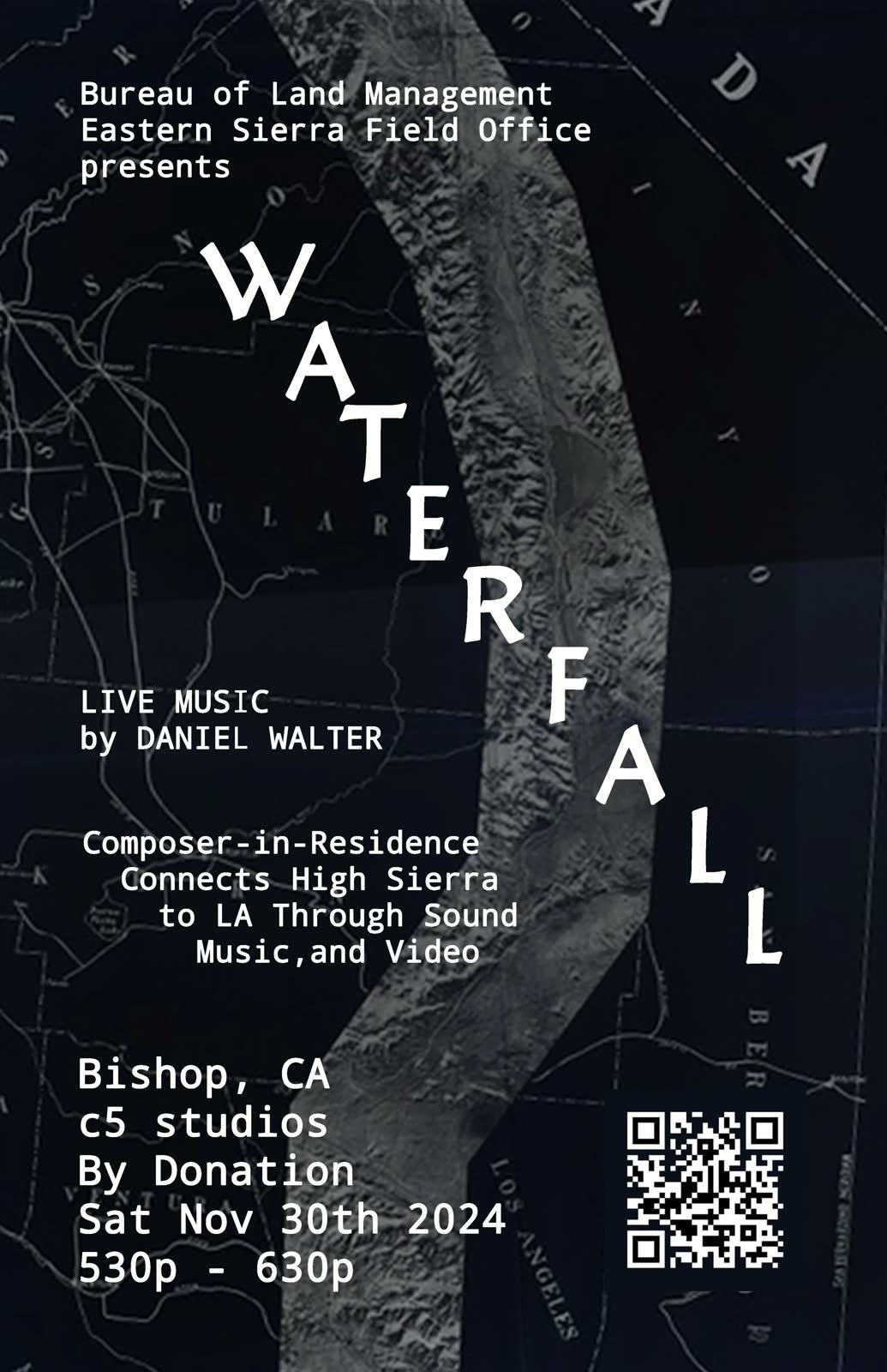 WATERFALL performance flyer — Bishop, CA